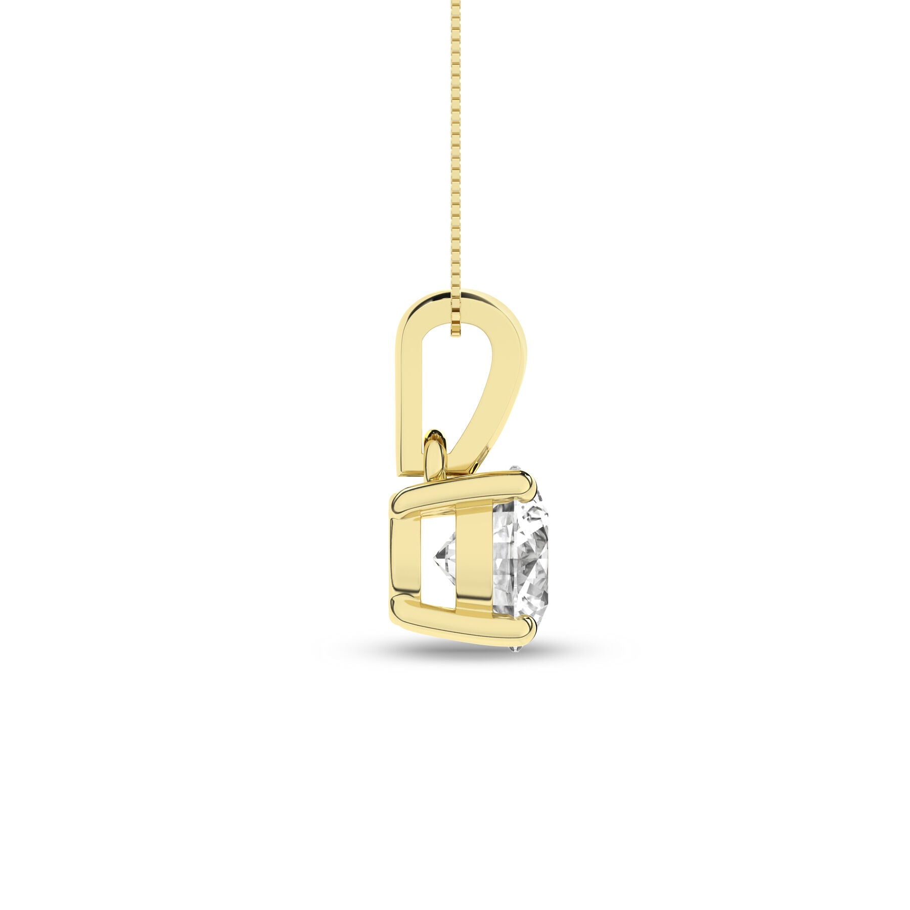 14K Yellow Gold Solitaire Pendant