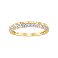 SILVER W/GOLD PALTING & LAB DIA D=.14CTW