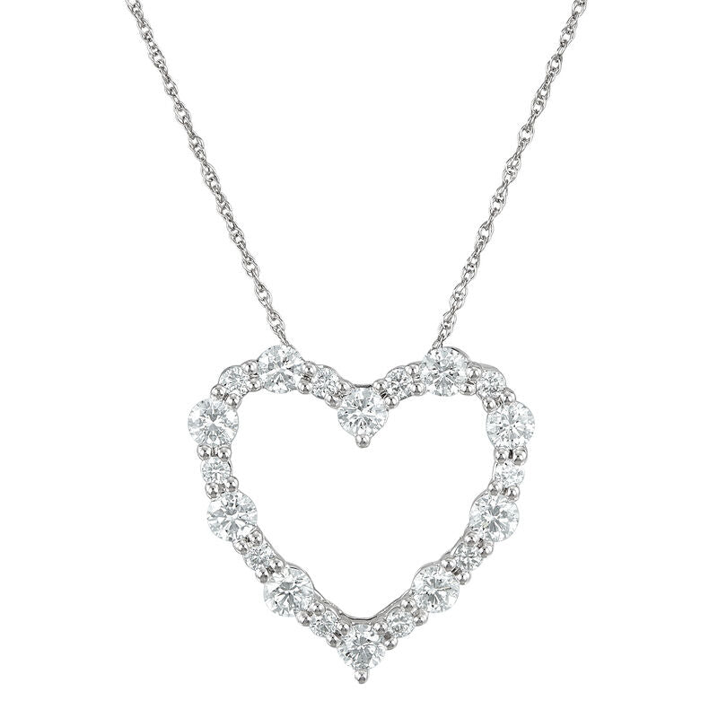 14KWG 1CT TW LAB DIA HEART PEND