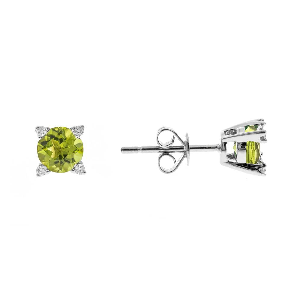 10KWG PERIDOT STUDS
