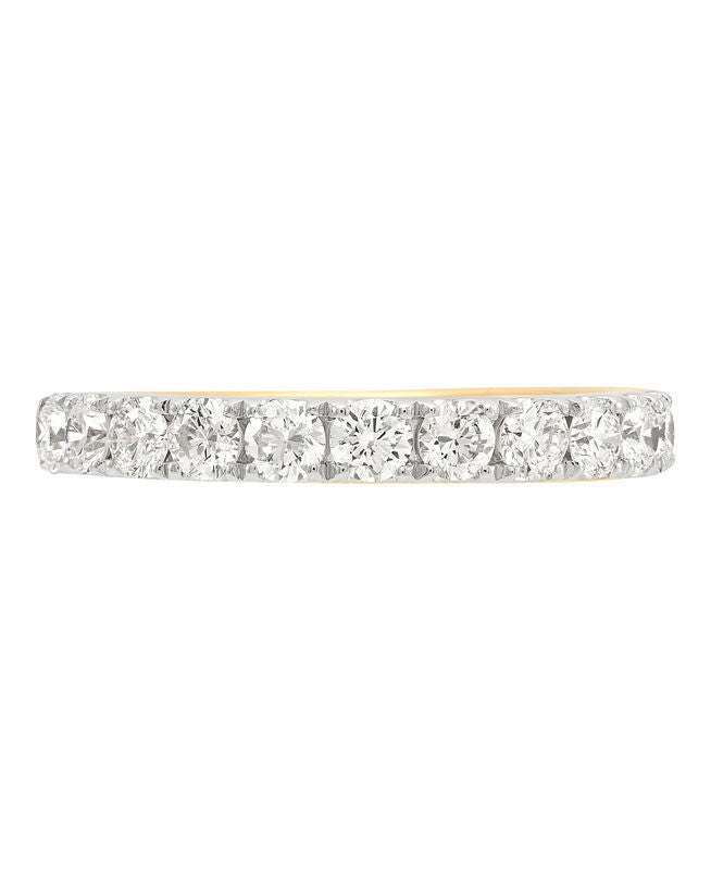 LAB GROWN 14KYG 12 STONE DIA BAND D=1.02CTTW