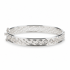 Sterling Silver Window to the Soul Hinged Bangle