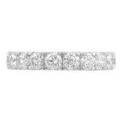 Shared Prong Halfway Wedding Band