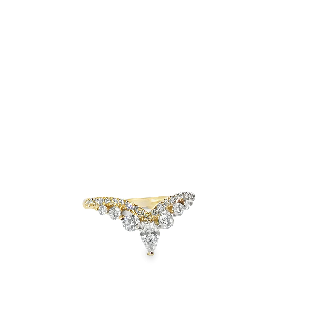 Lab Grown - 14Ky 3/4Cttw Diamond "Crown" Ring