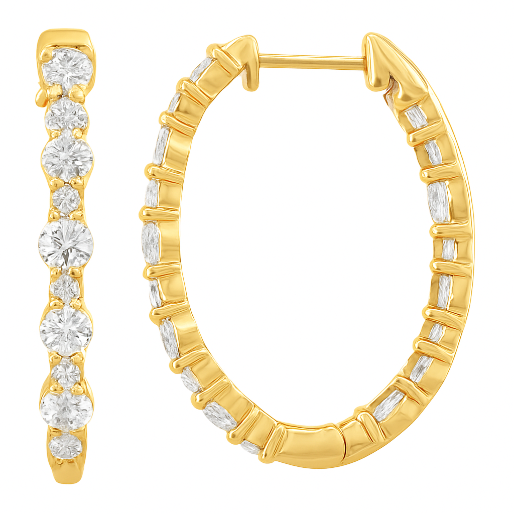 Lab Diamond Hoops