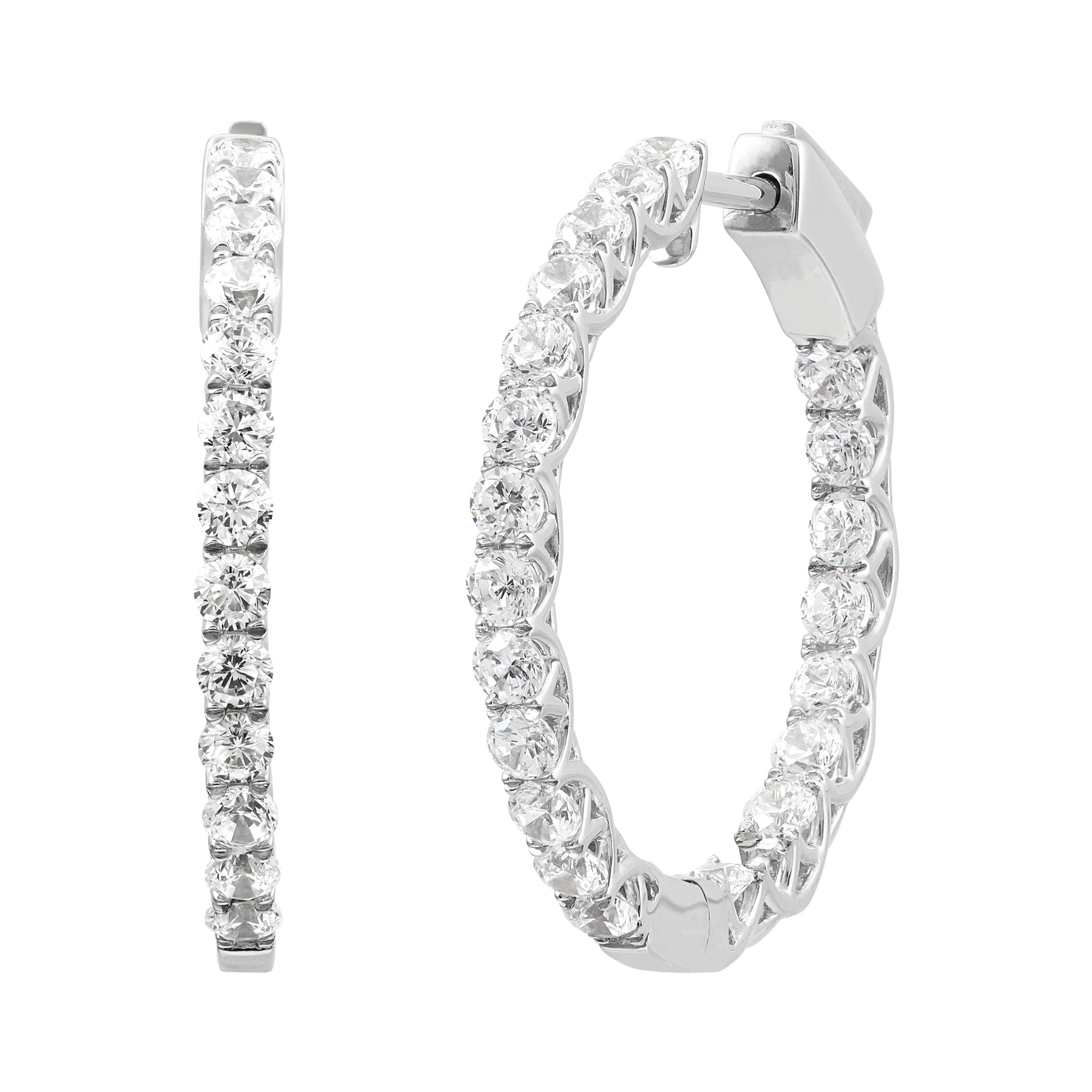 Lab Diamond Hoops