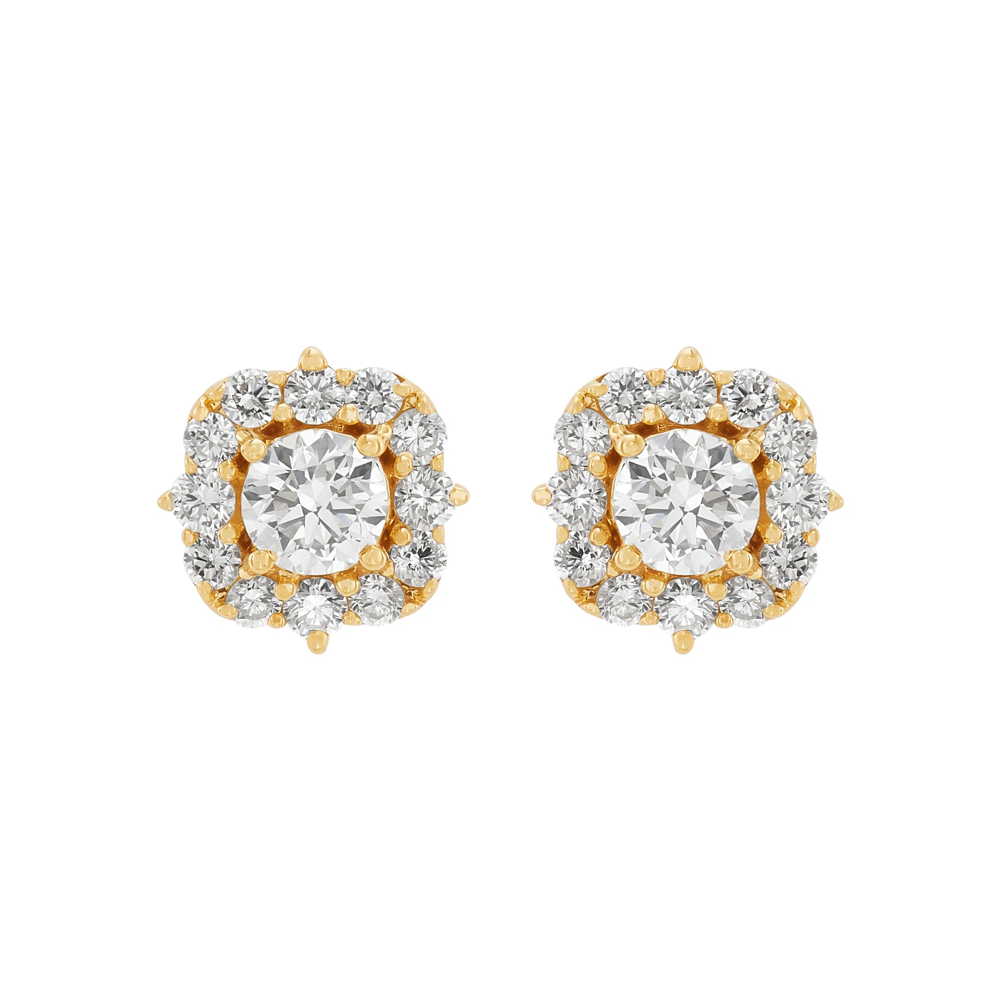 Lab Halo Earrings
