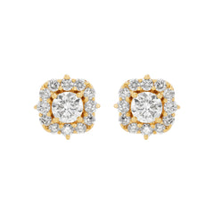 Lab Halo Earrings