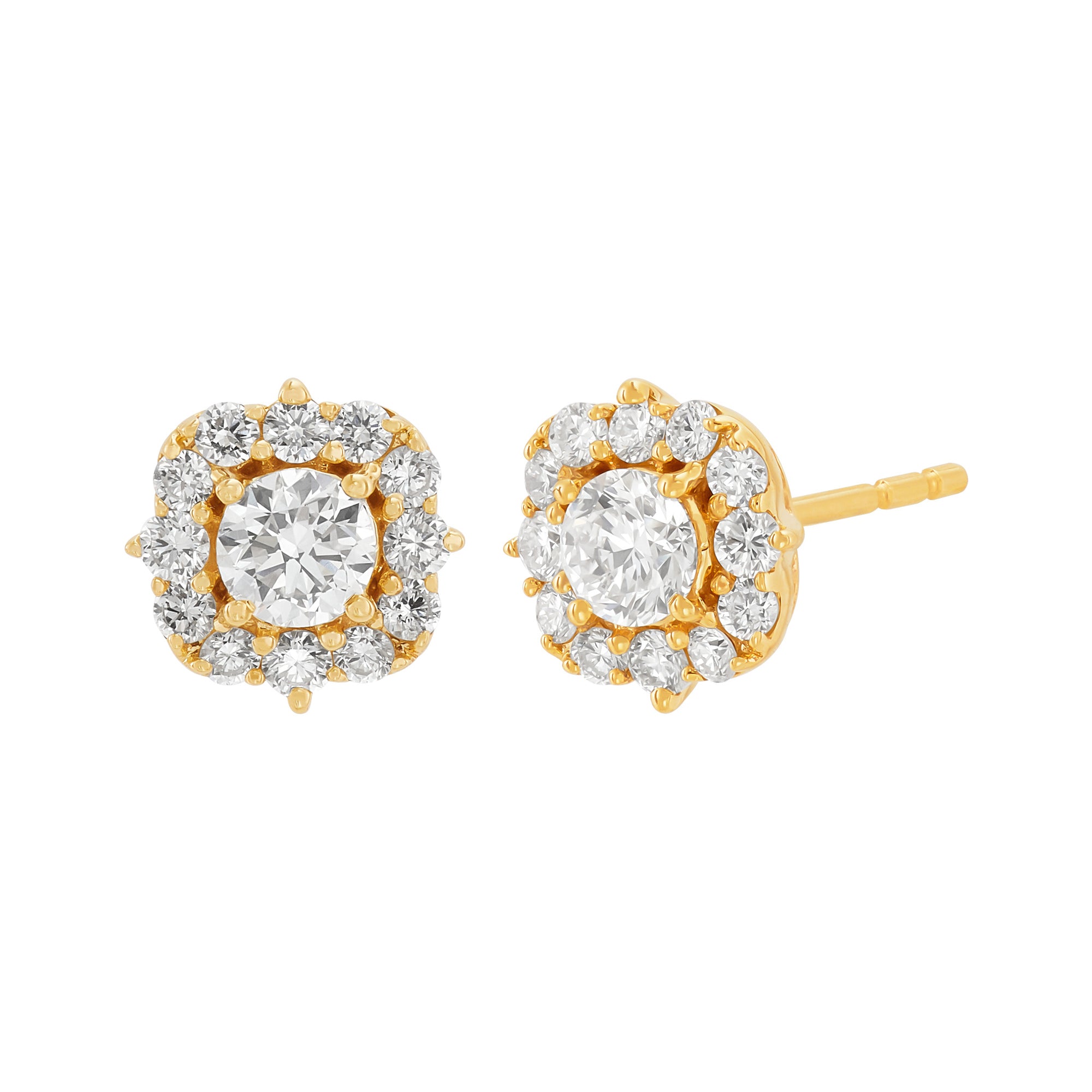 Lab Halo Earrings