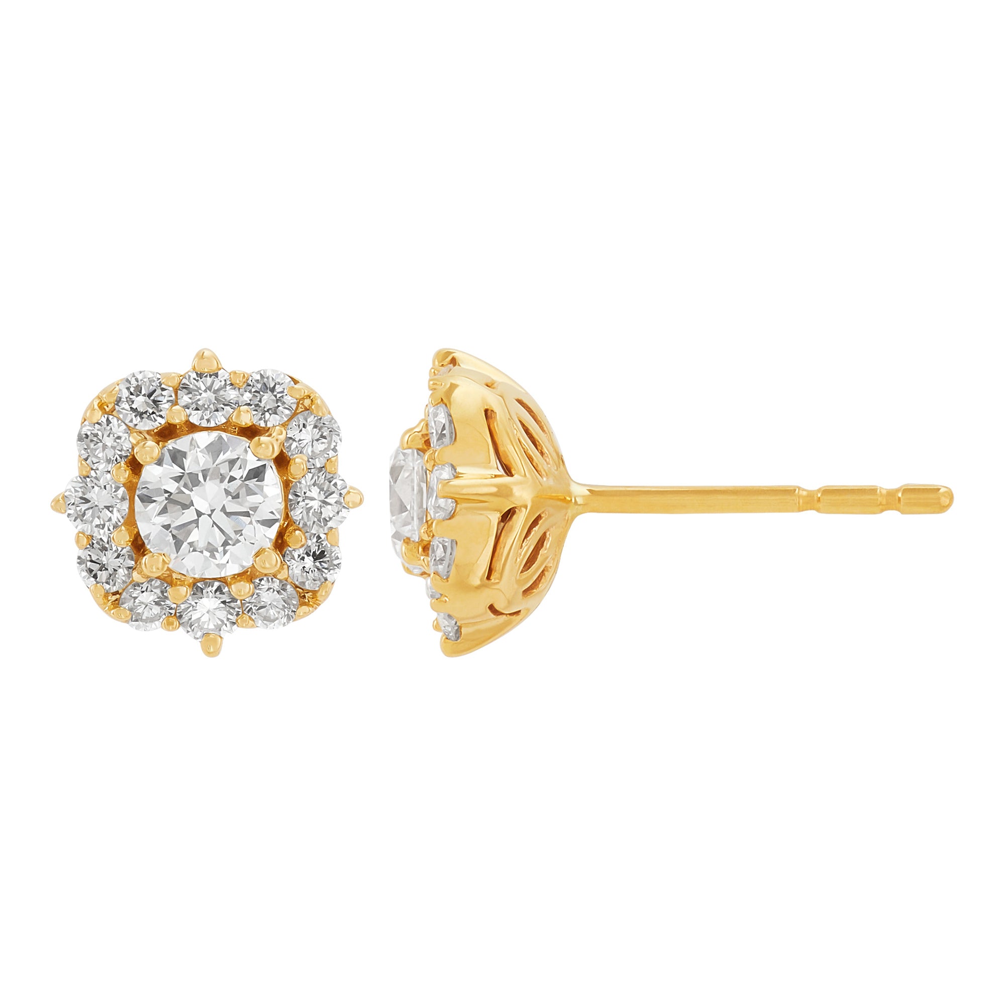 Lab Halo Earrings