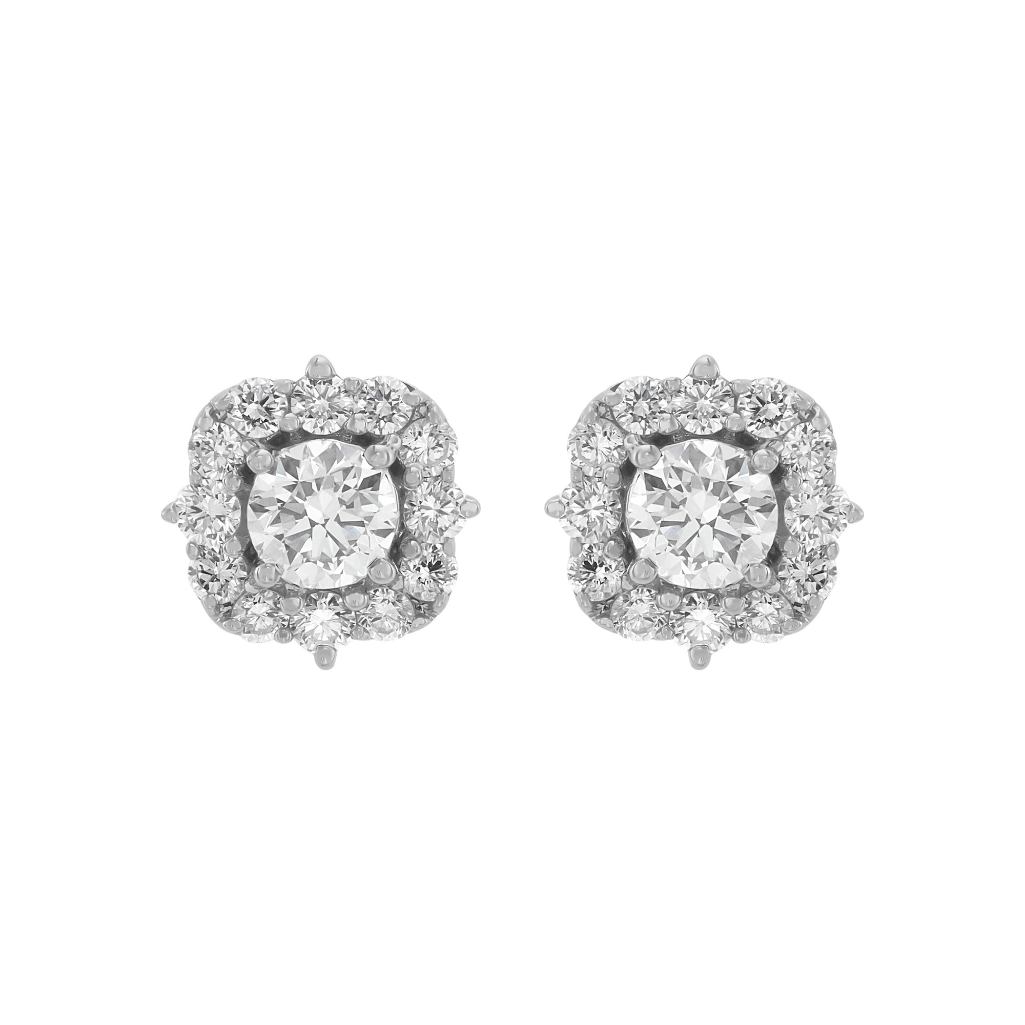 Lab Halo Earrings