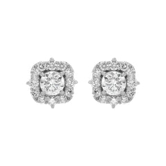 Lab Halo Earrings