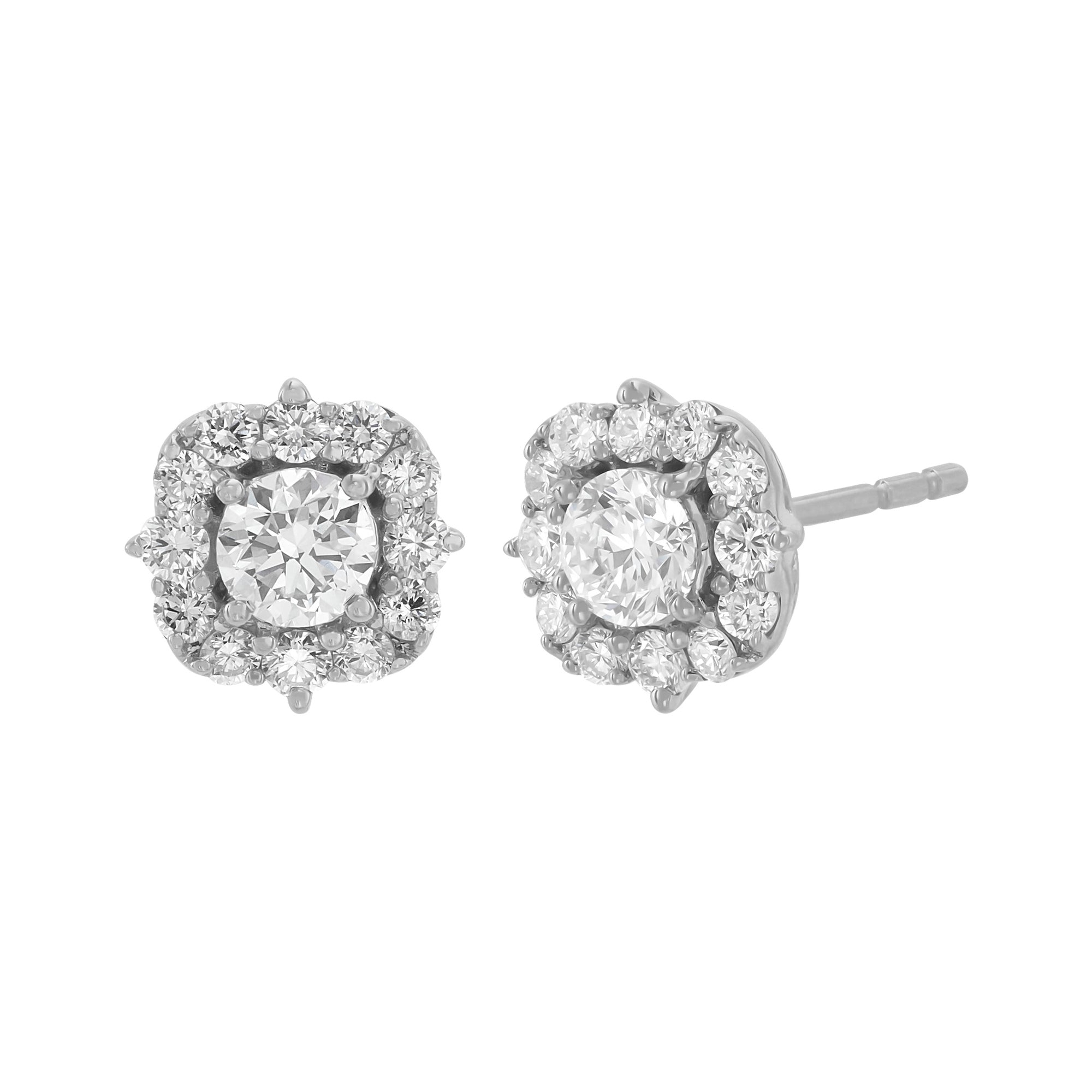 Lab Halo Earrings