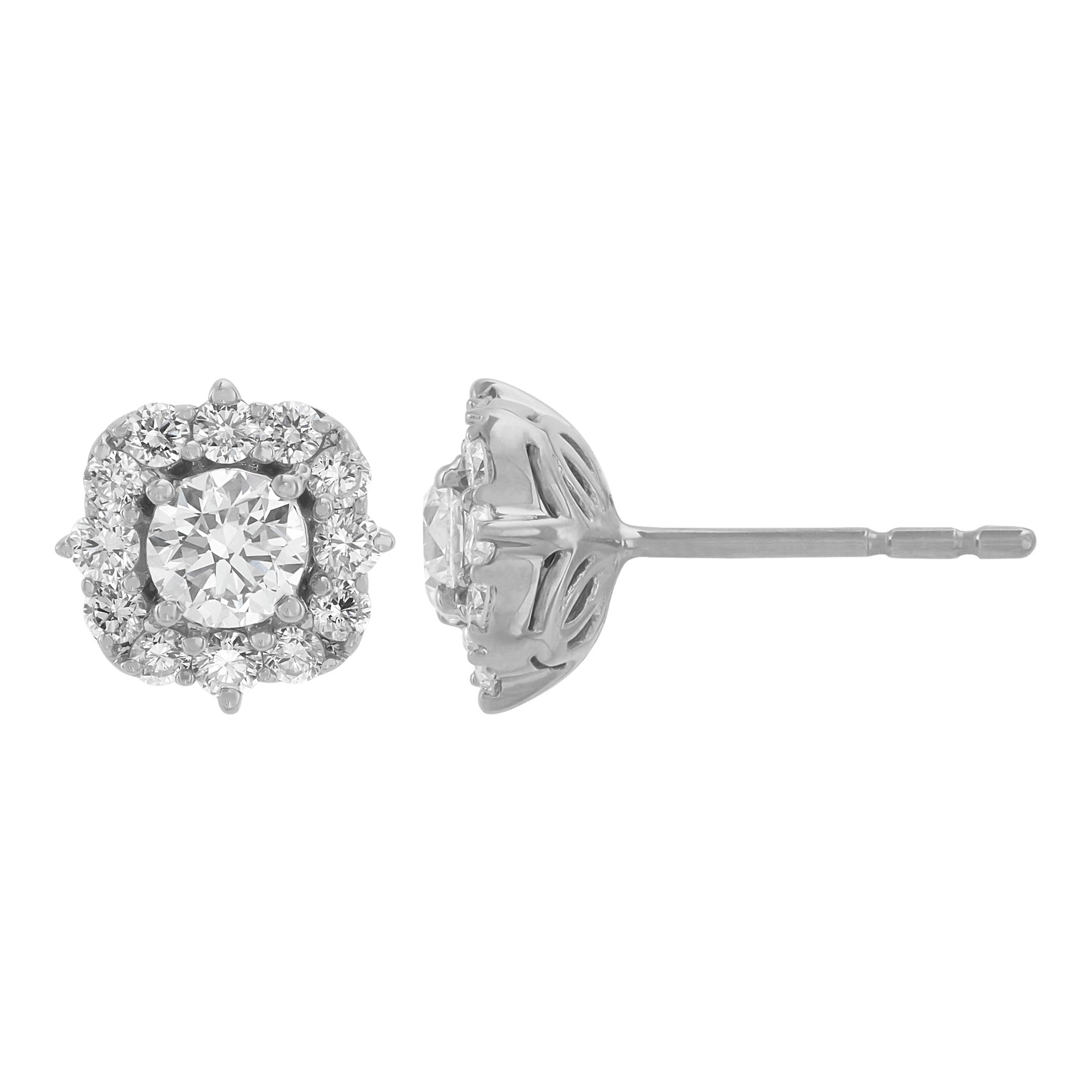 Lab Halo Earrings
