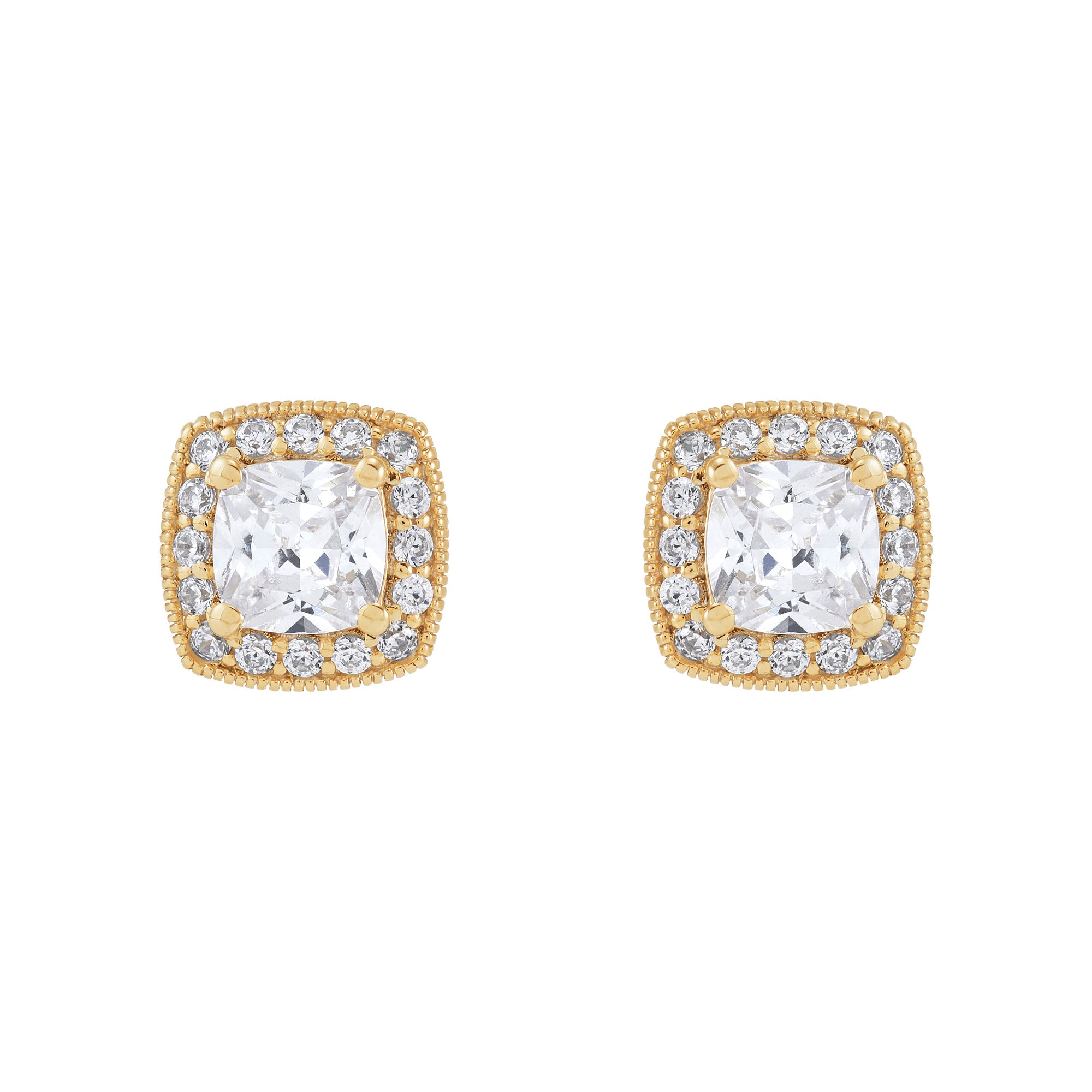 Lab Halo Earrings