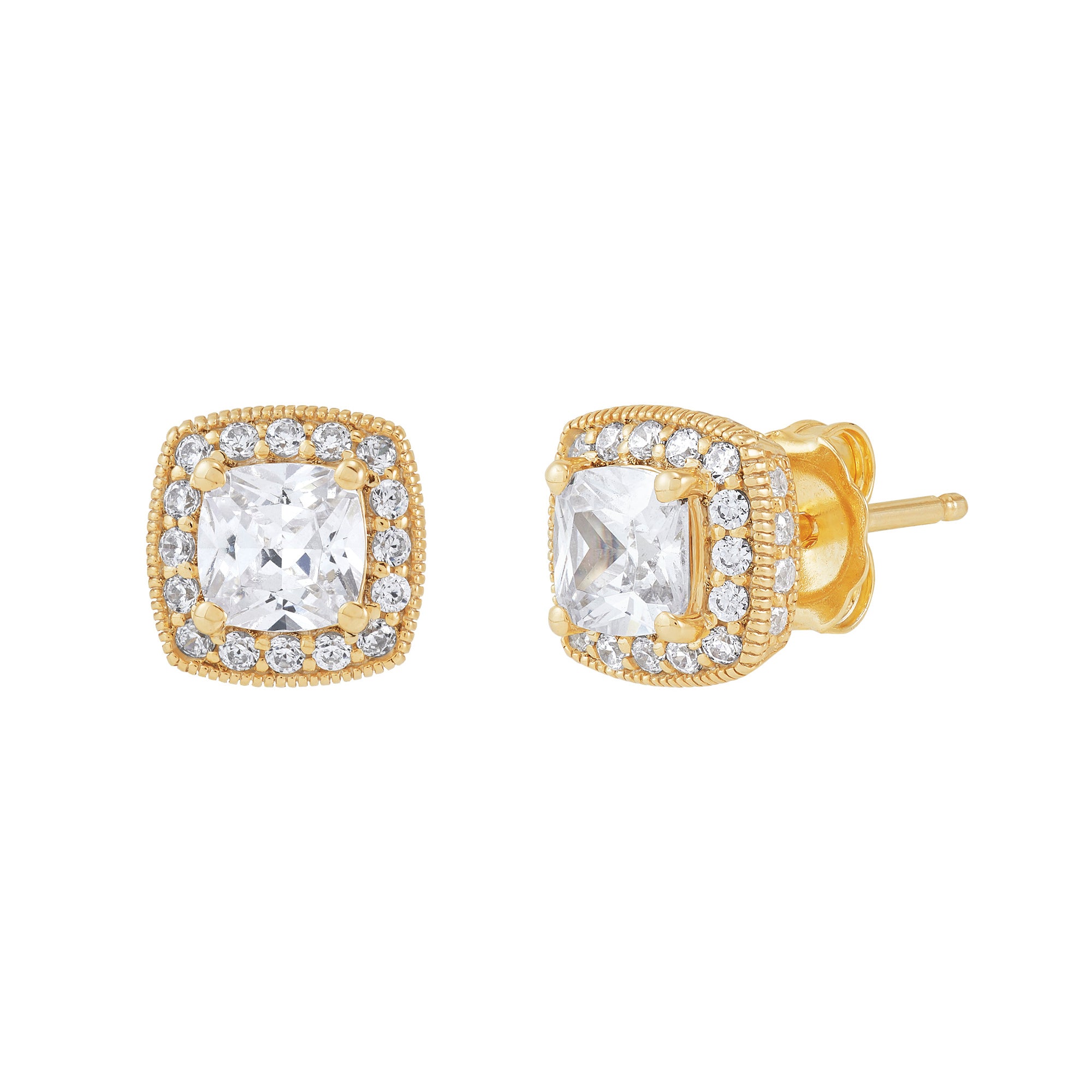 Lab Halo Earrings