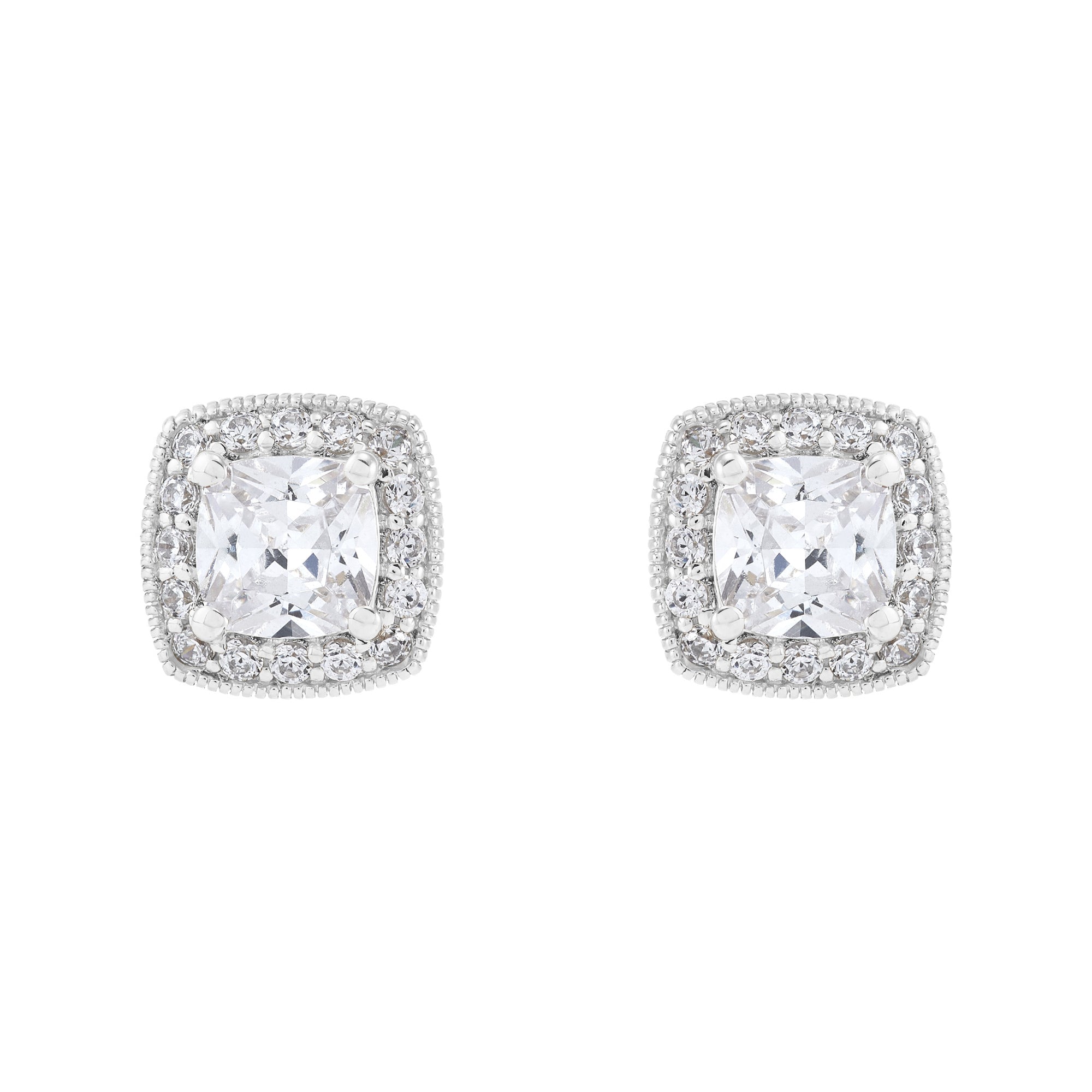 Lab Halo Earrings