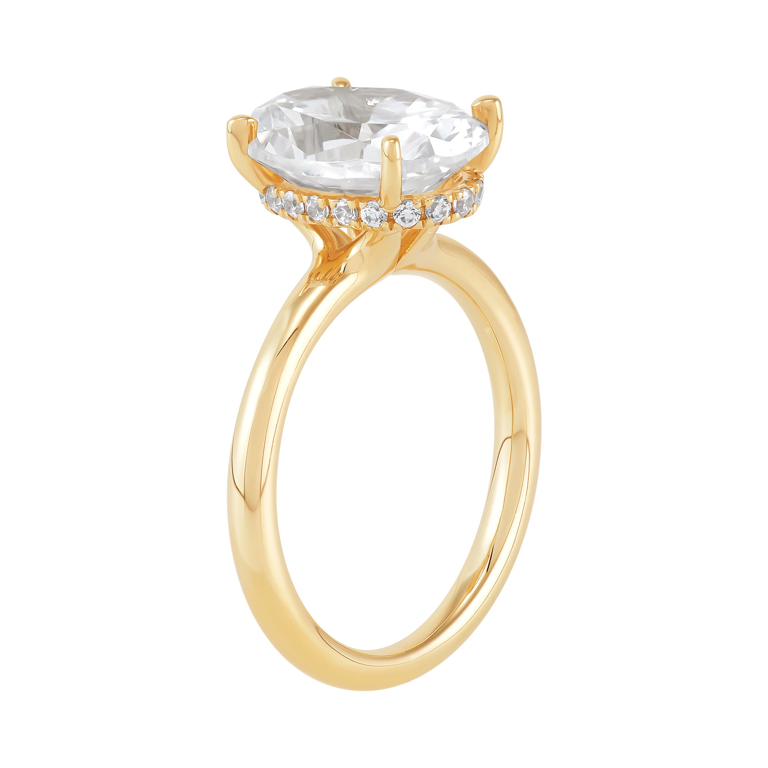 Lab Grown - 14Ky 3.06Cttw E VVs2 Oval Hidden Halo Solitaire
D=3.06Ct
Lg742504117