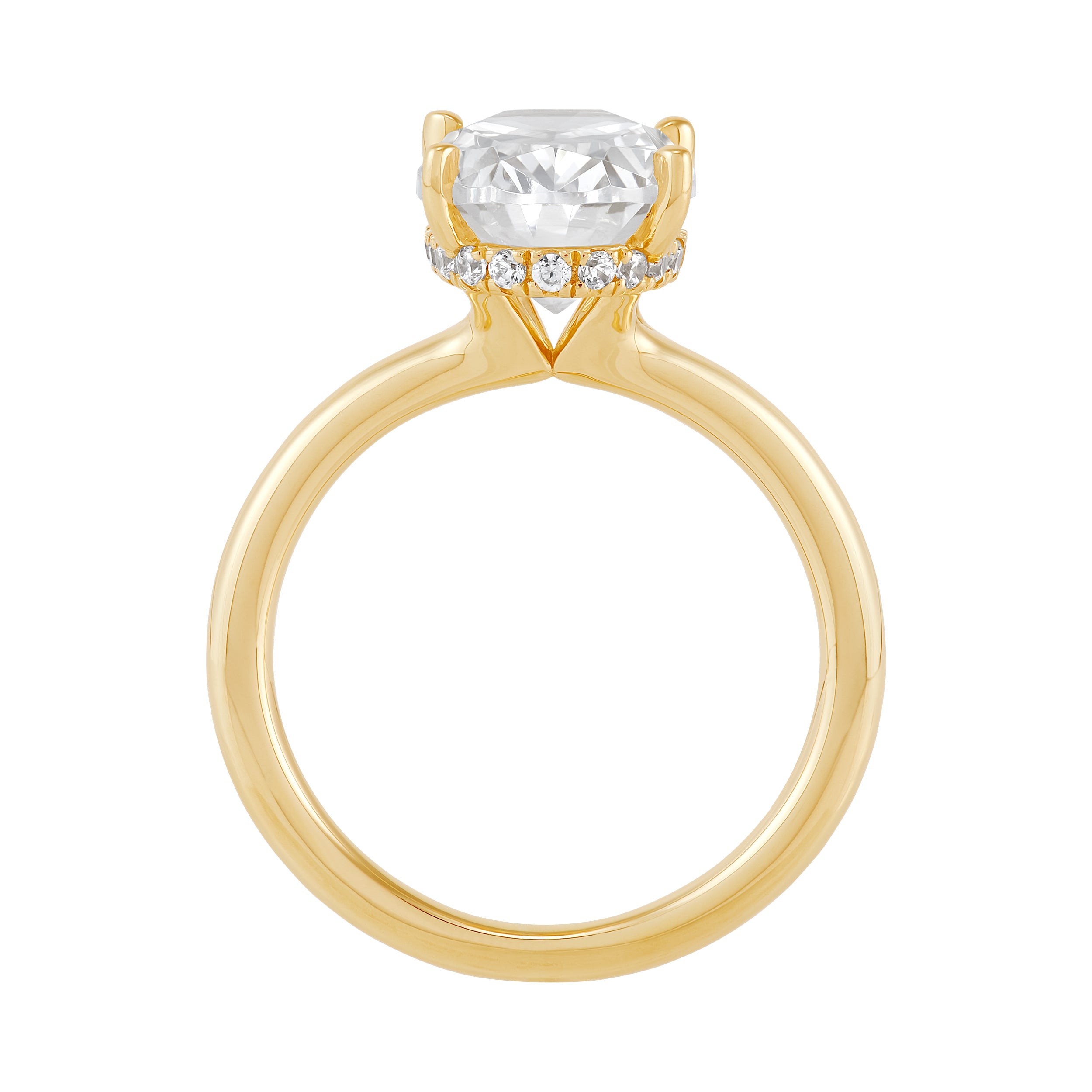 Lab Grown - 14Ky 3.06Cttw E VVs2 Oval Hidden Halo Solitaire
D=3.06Ct
Lg742504117
