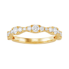 14K Yellow Gold Diamond Band