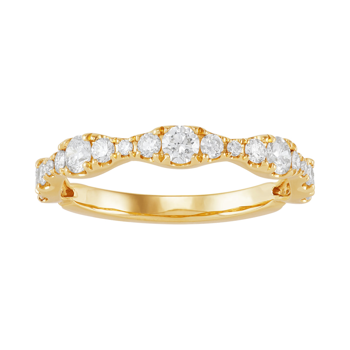 14K Yellow Gold Diamond Band
