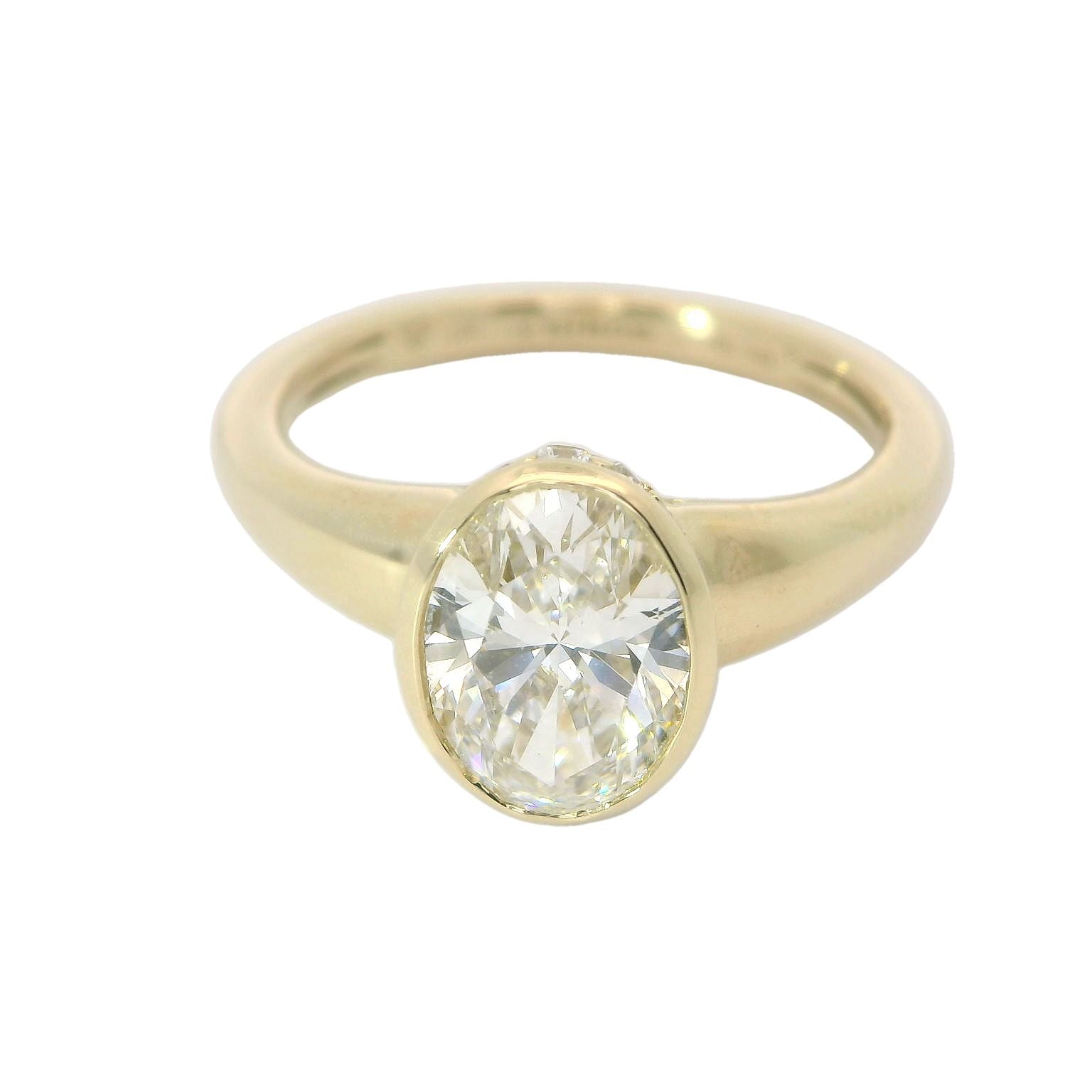 Lab Grown - 14Ky 1 5/8Cttw E VVs2 Bezel Set Oval W/Hidden Halo
Ov=1.50Ct Lg688509156