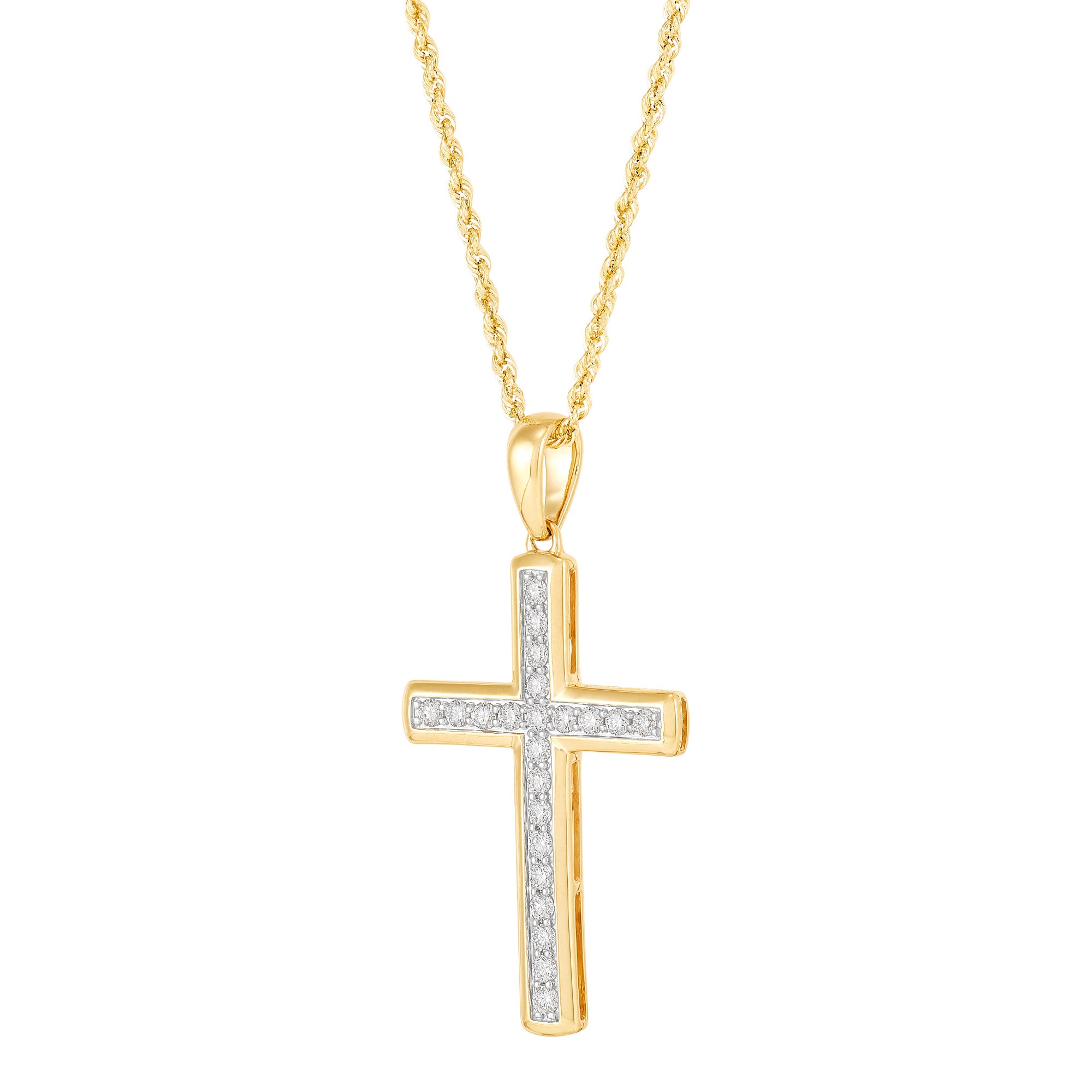 Lab Created Cross Pendant Necklace