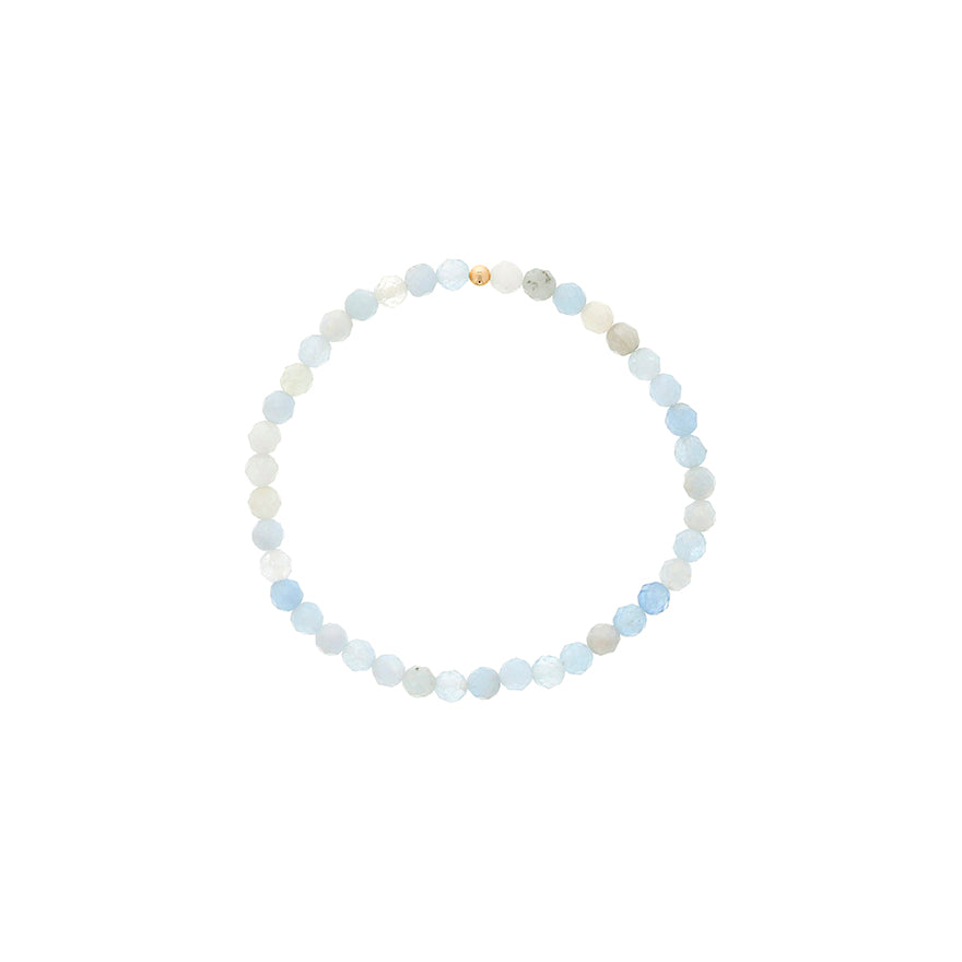 4mm Aquamarine Bracelet w/ GF Finishing Bead