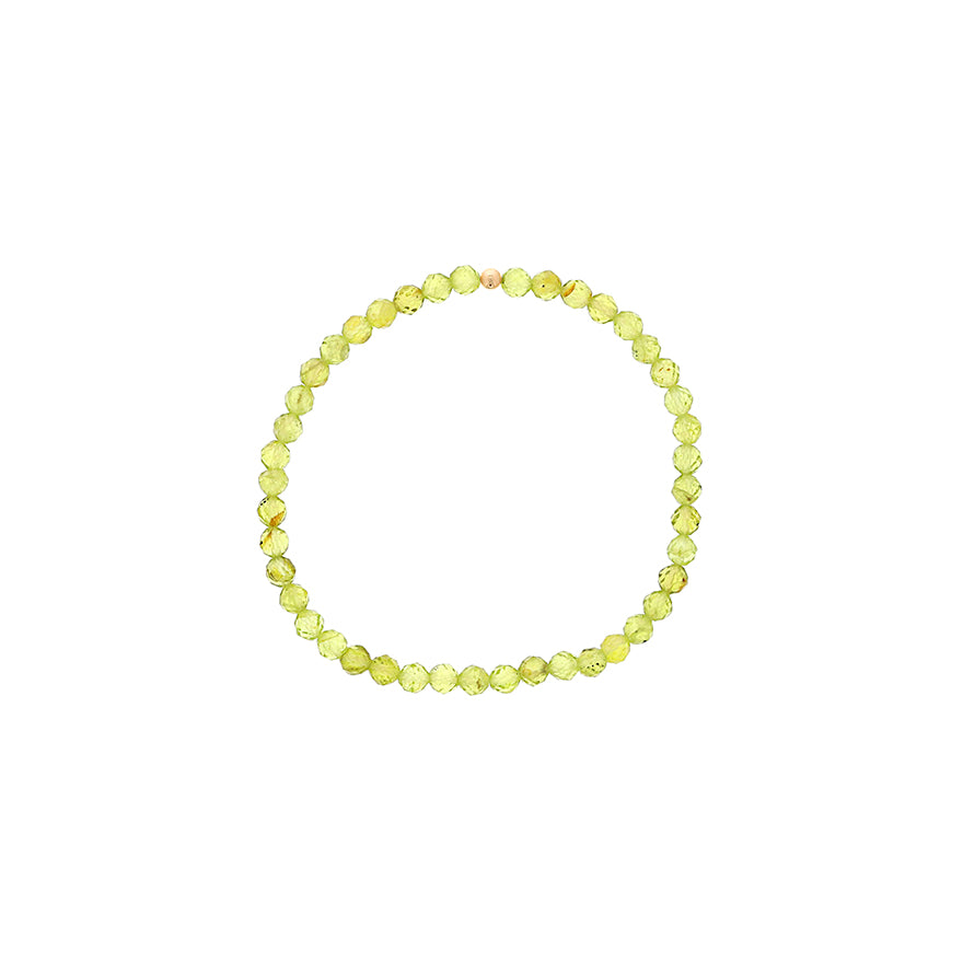 4mm Peridot Bracelet w/ GF Finishing Bead