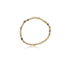 Shinebright - 7" Alternating 4Mm Gf Beads & Faceted Fire Agate