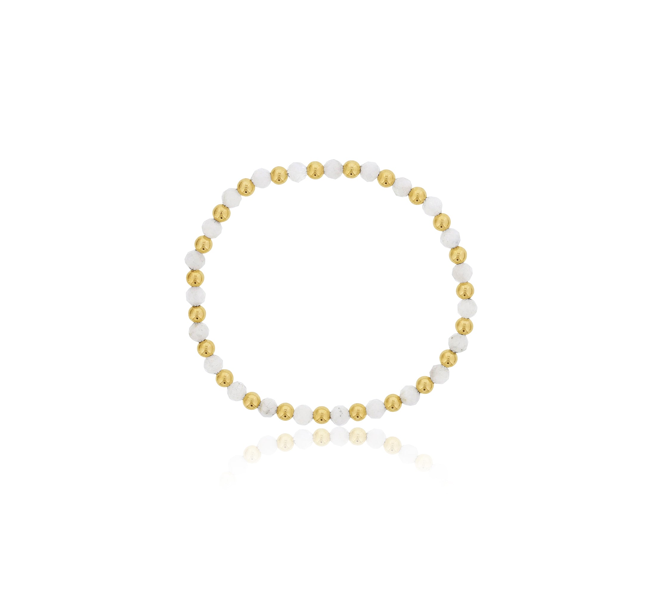 Shinebright - 7" Alternating 4Mm Gf Beads & Faceted Moonstone