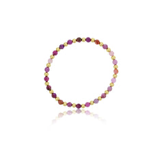4mm Ruby w/ Alternating GF Beads