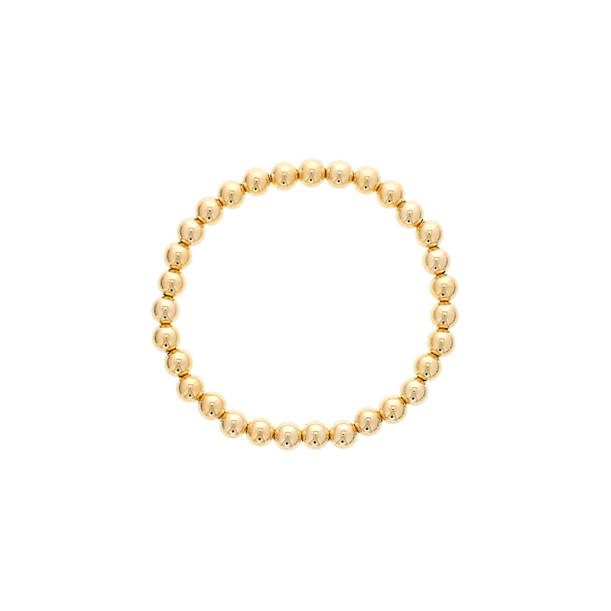 7" 6Mm Gf Beaded Bracelet