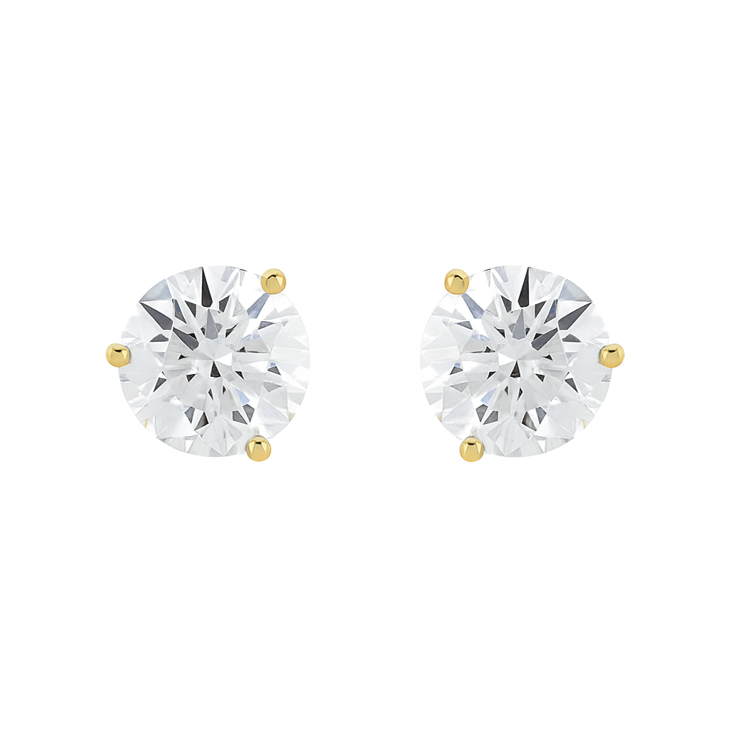 14K yellow gold stud earrings