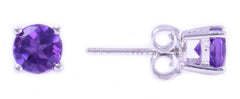 14kw 5mm Amethyst Studs