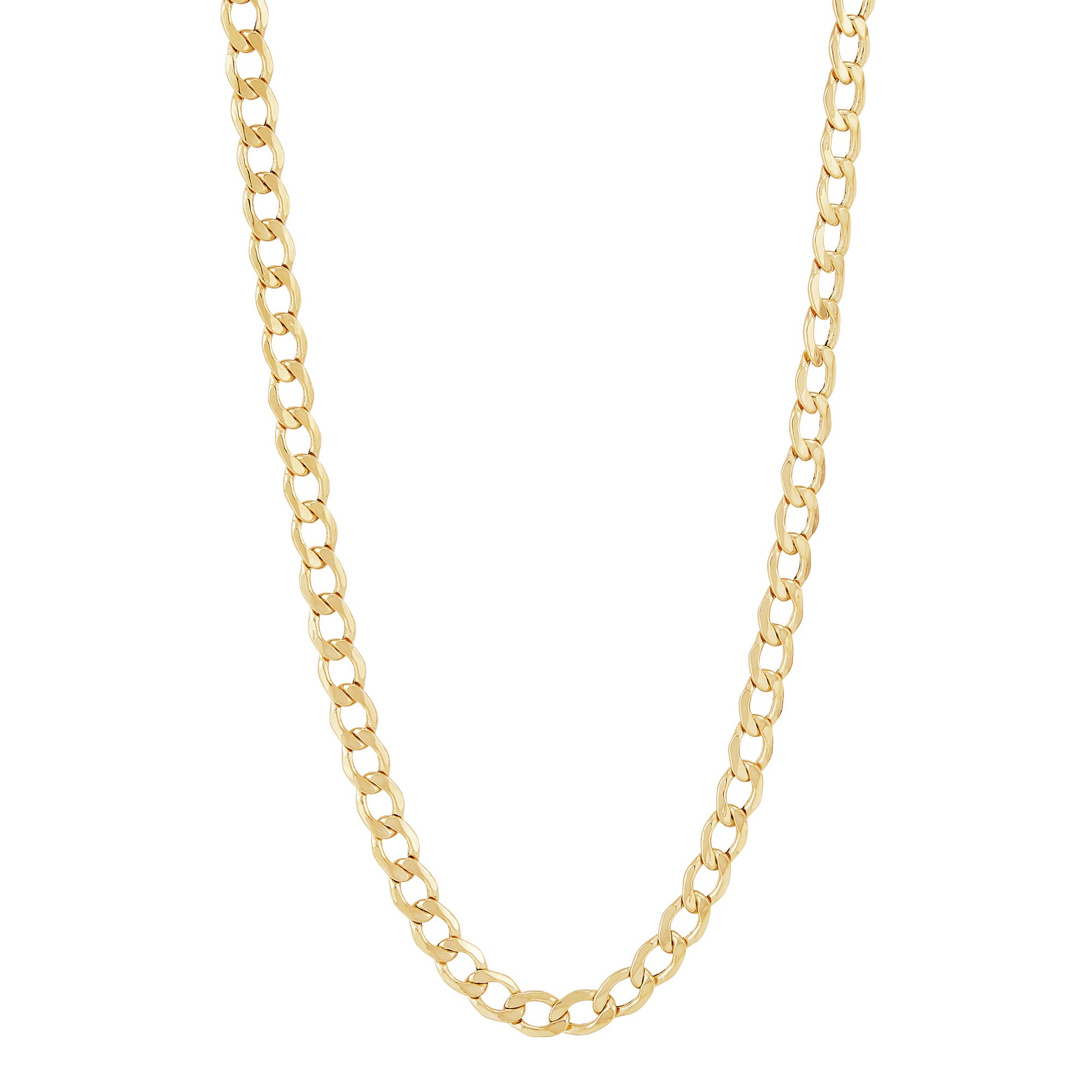 14K yellow gold 5.1mm curb chain