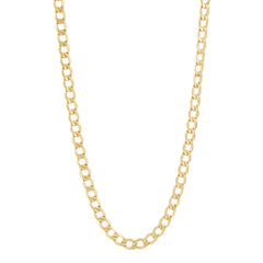 14K yellow gold 5.1mm curb chain