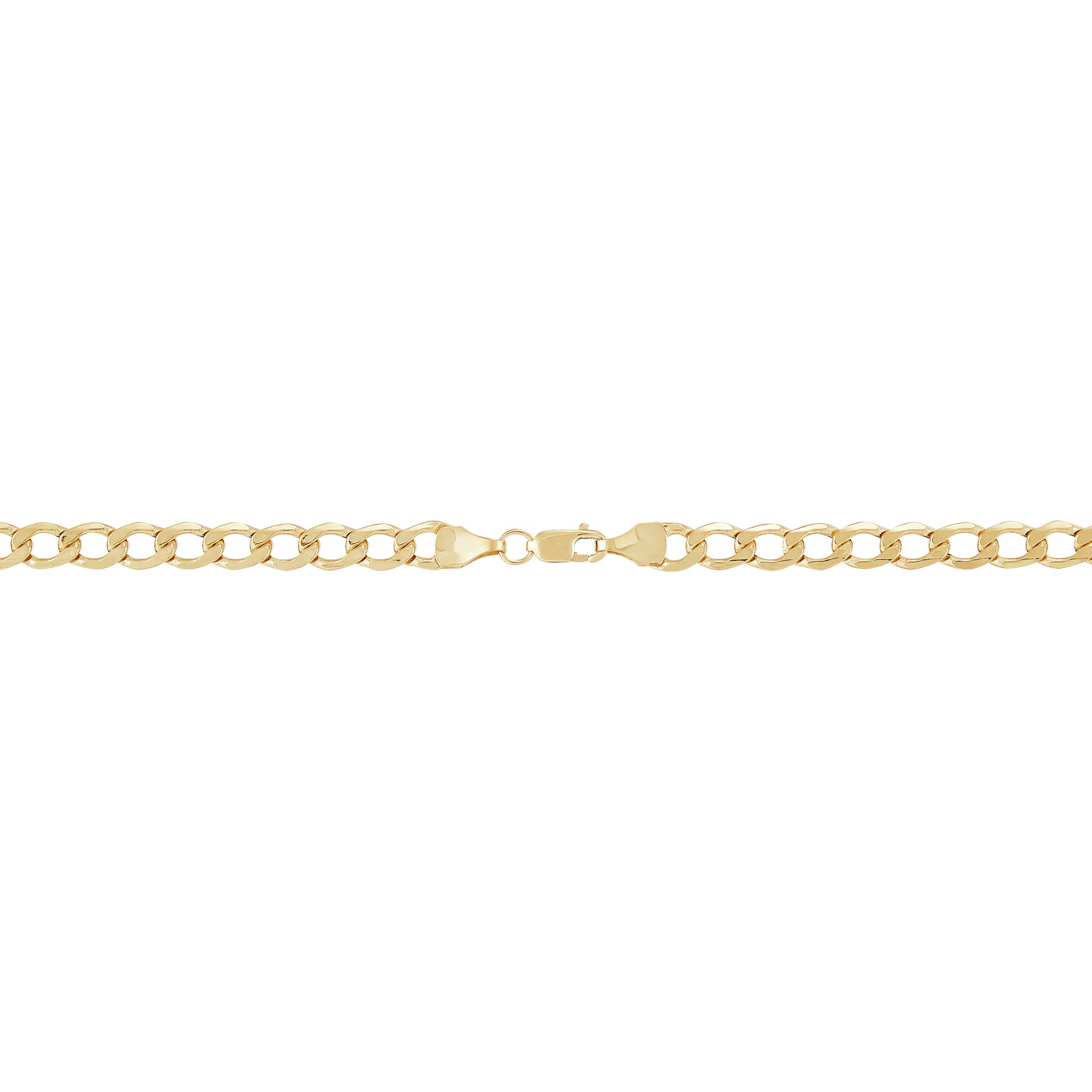 14K yellow gold 5.1mm curb chain