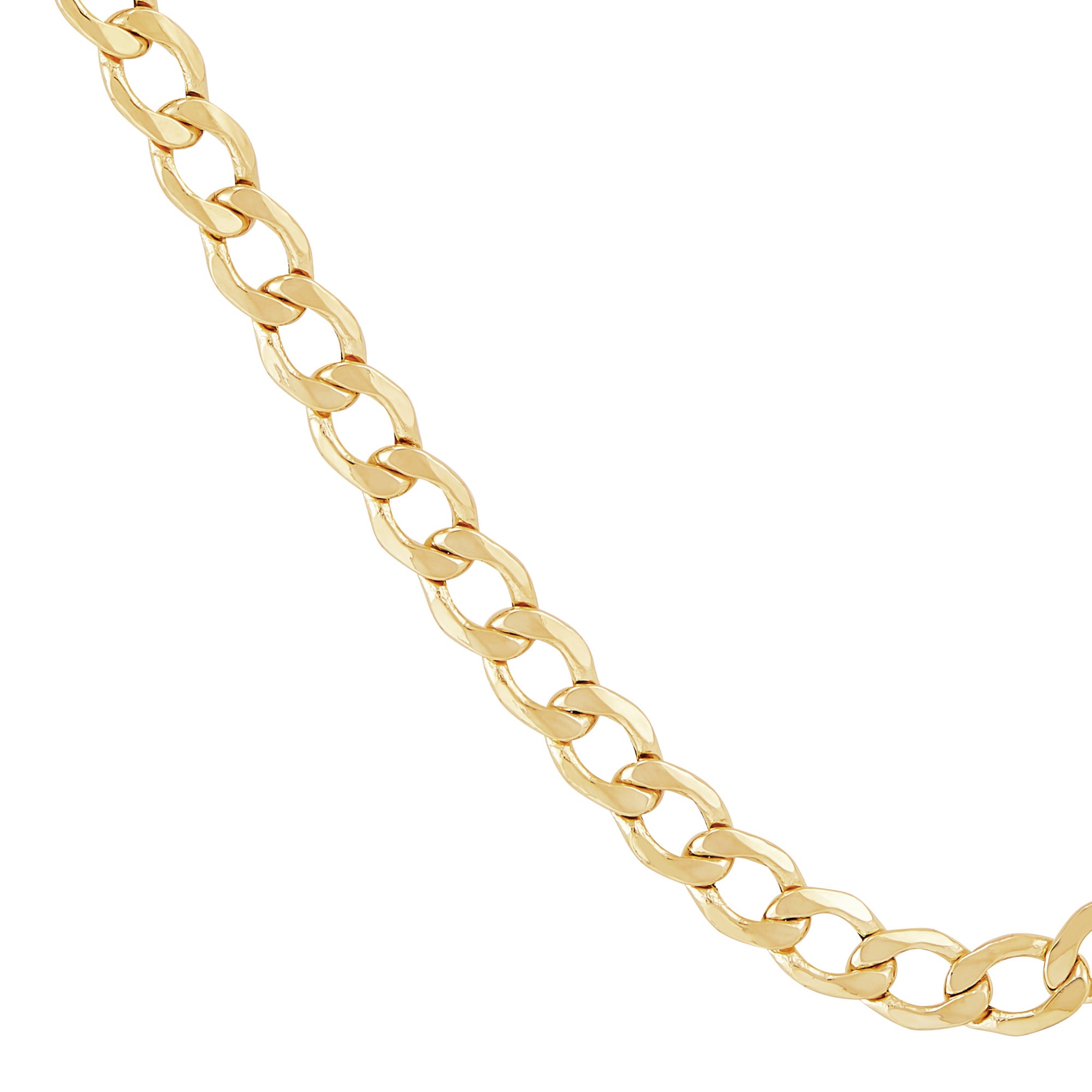 14K yellow gold 5.1mm curb chain