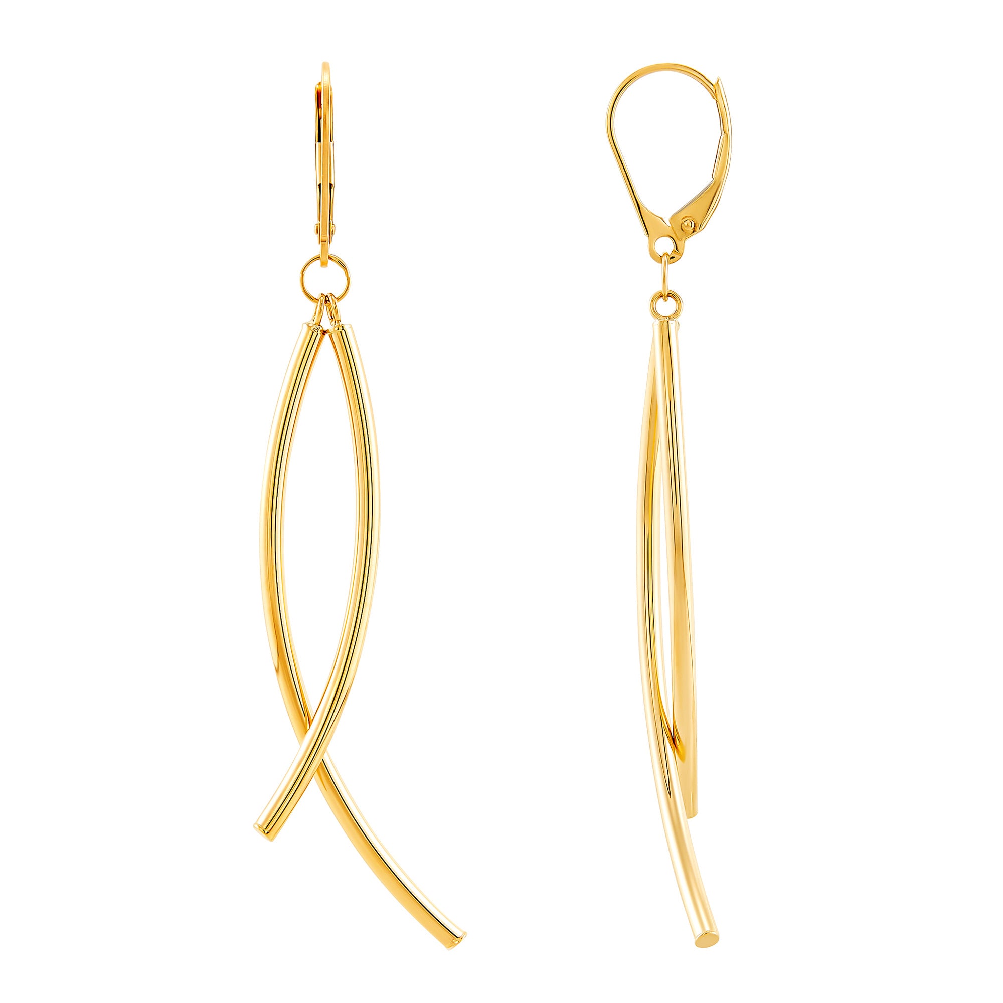 Curved Bar Drop Earrings