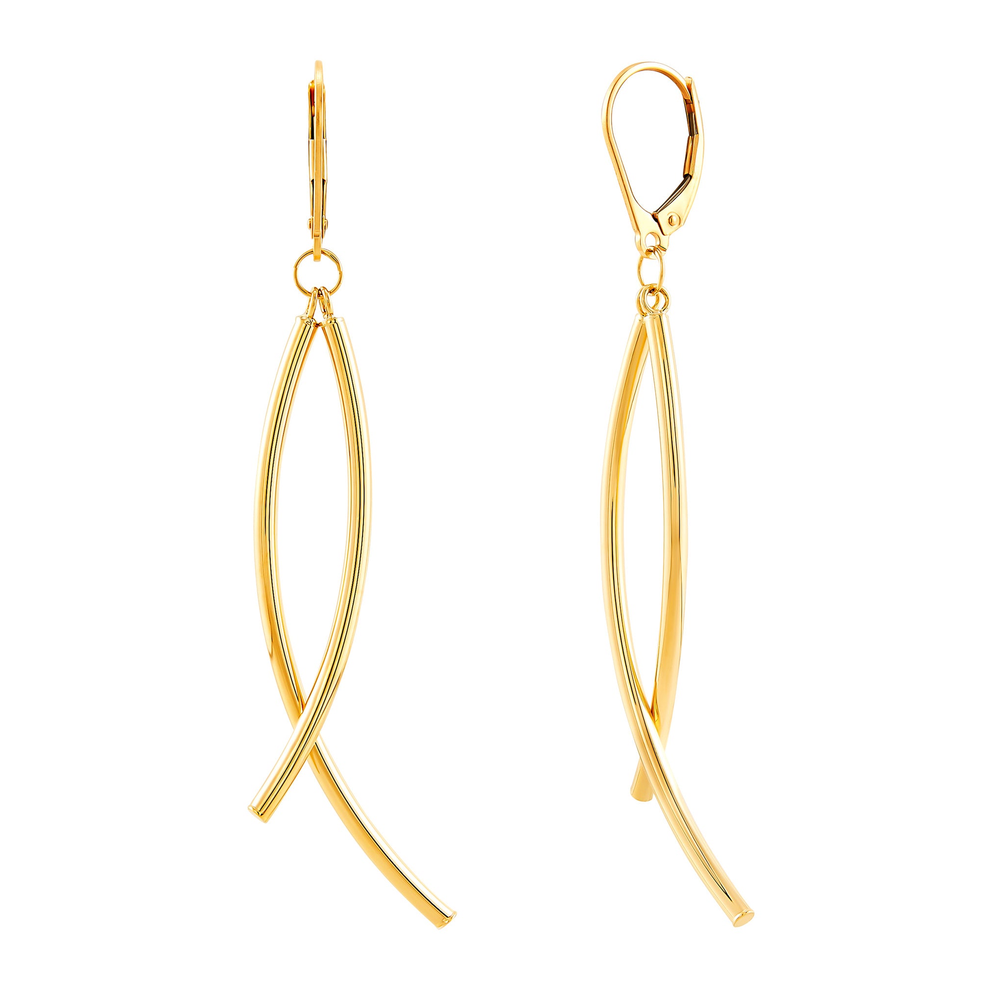 Curved Bar Drop Earrings