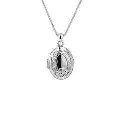 SS/22kt Gilded Claddagh Locket