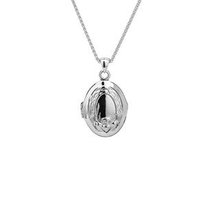 SS/22kt Gilded Claddagh Locket