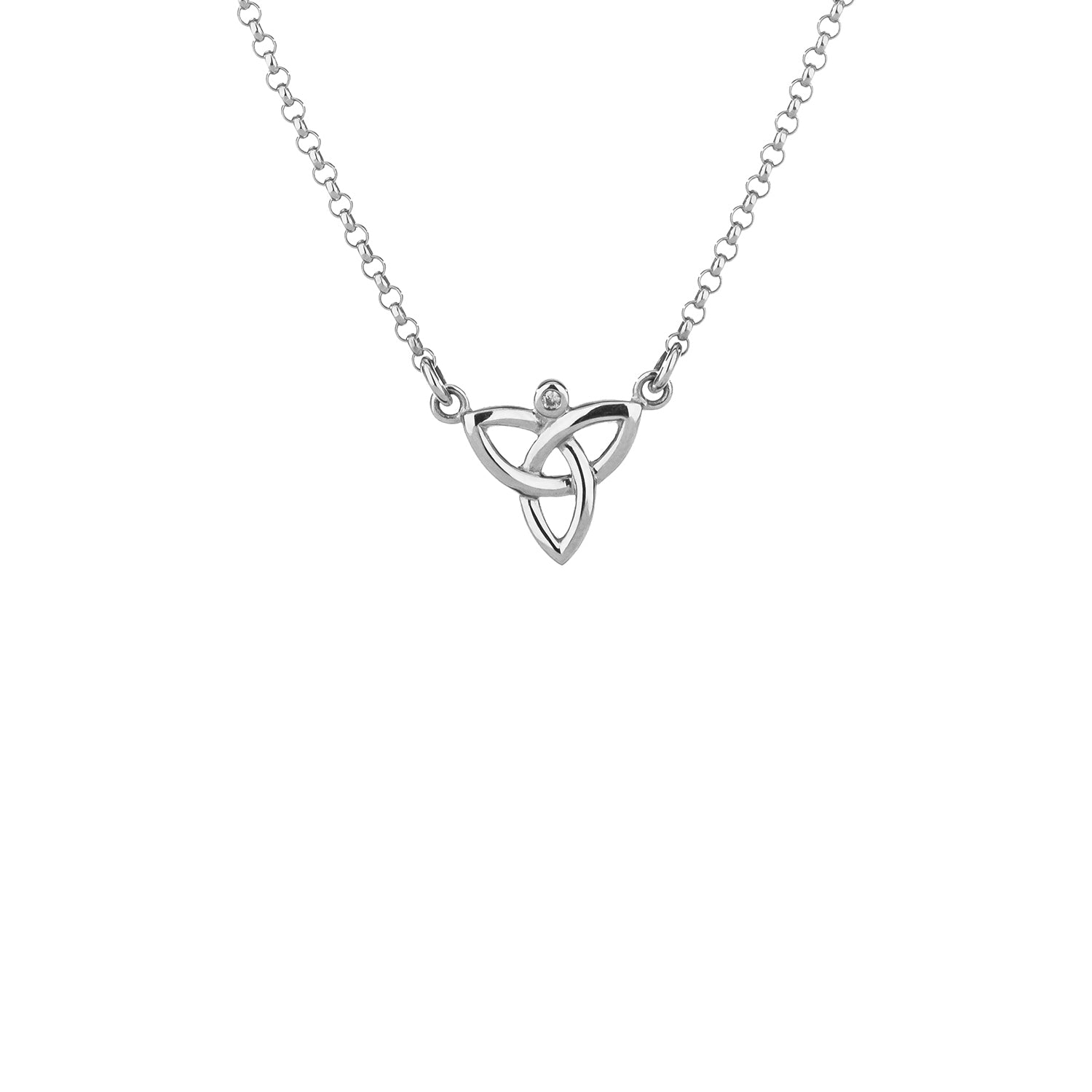 SS Diamond Trinity Necklace