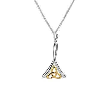 SS & 10K Celtic  Trinity Pendant
