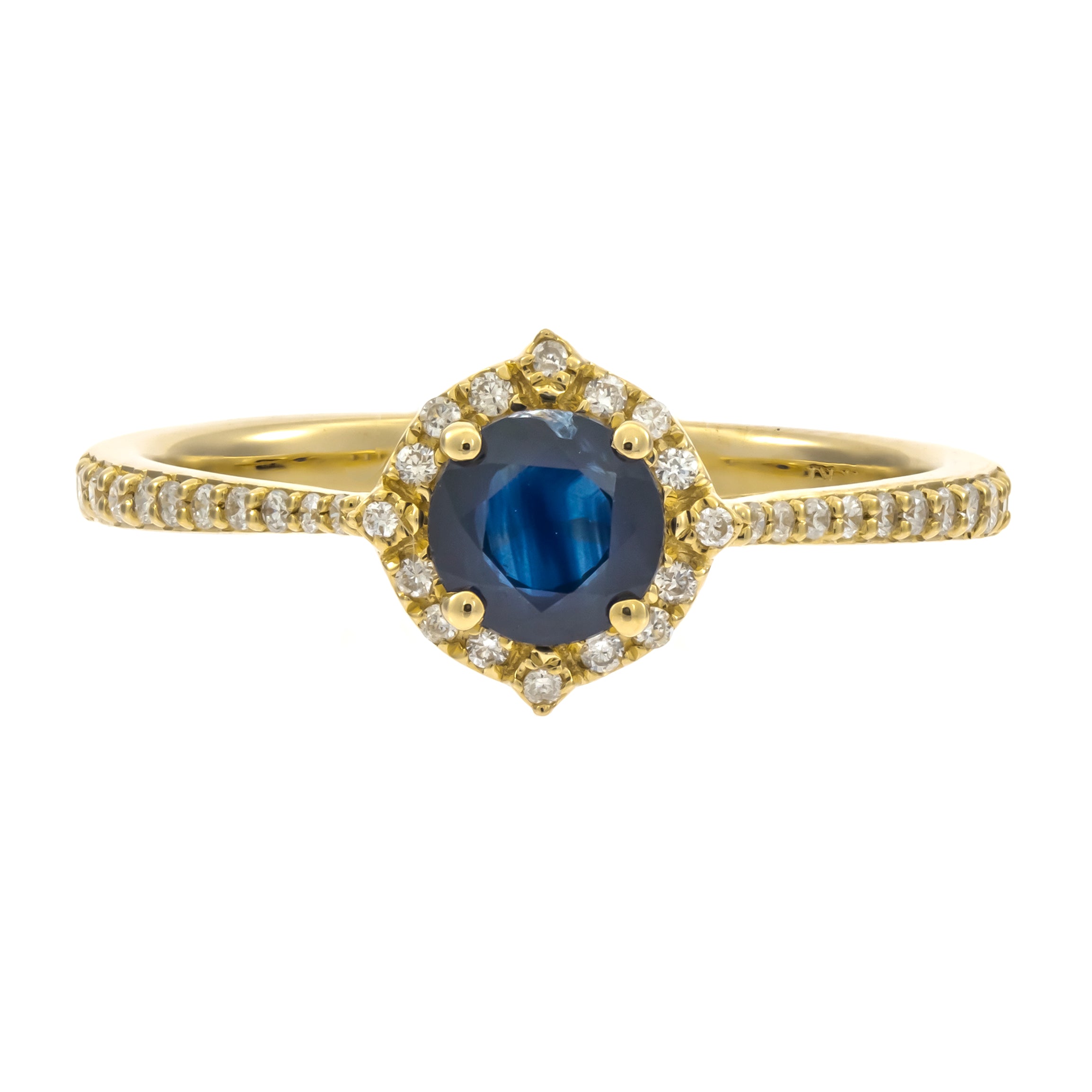 10ky RD Saph w/ Halo
S=.64ct D=.14cttw