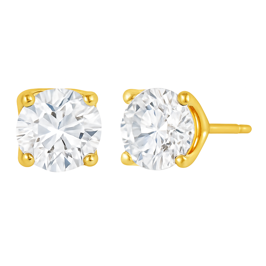 Four Prong Basket Studs