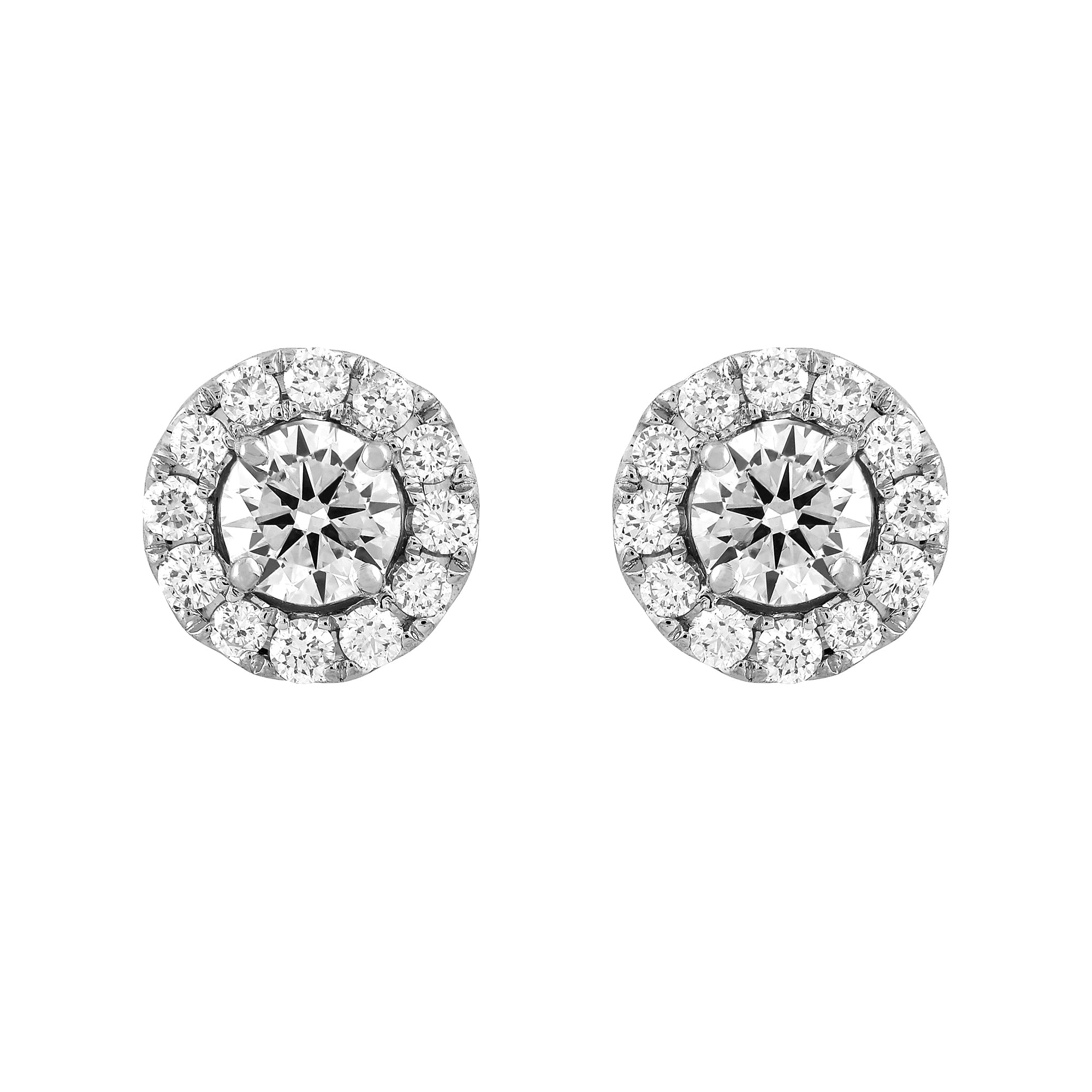 Lab Halo Earrings