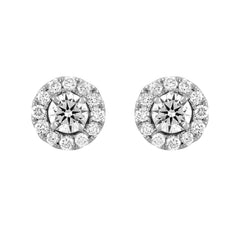 Lab Halo Earrings