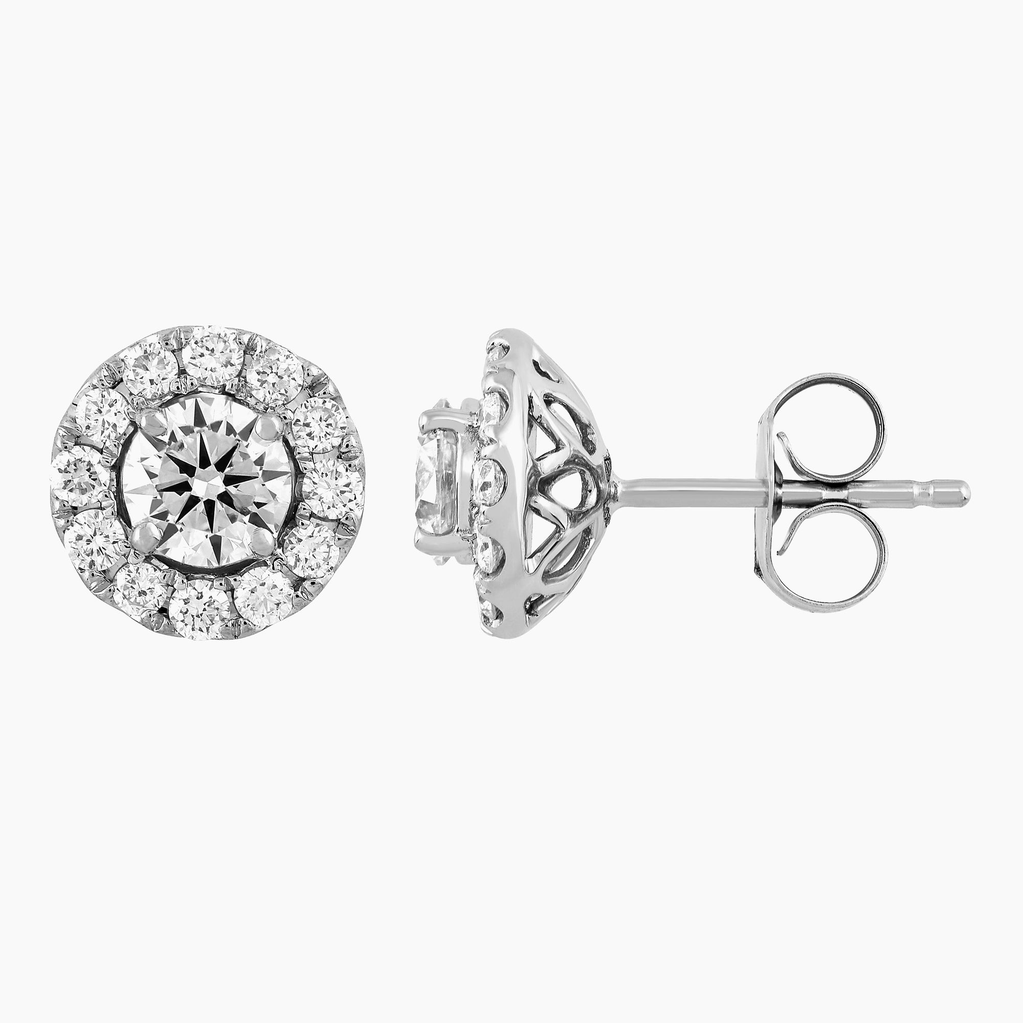 Lab Halo Earrings